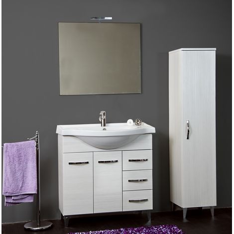 Mobile bagno claudia completo 82x35x84h bianco portuna - Salone