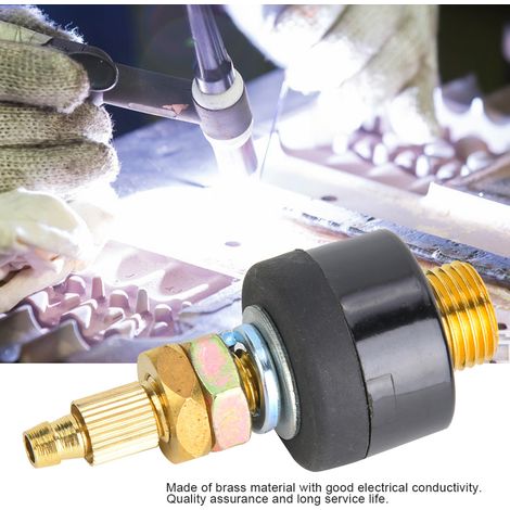 1x raccord rapide hybride gaz-électricité laiton pour poste à souder TIG et torche à souder 70x32 mm (1/5)