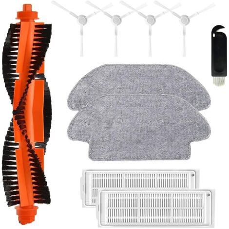 10 pices Accessoires pour Aspirateurs Robots, Brosses de Nettoyage Poussire Aspirateur, Kit accessoires de Rechange pour Robot Nettoyeur Compatible avec Xiaomi Robot (10 pices) (1/5)
