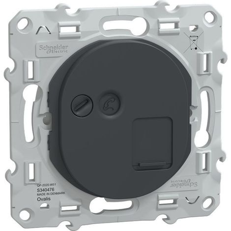 PRISE RJ45 OVALIS SCHNEIDER ANTHRACITE SCHNEIDER ELECTRIC S340476 (1/6)
