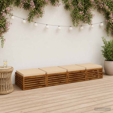 vidaXL 4-Piece Seat Cushions SOEST 4 pcs 100% Polyester Cream (1/5)