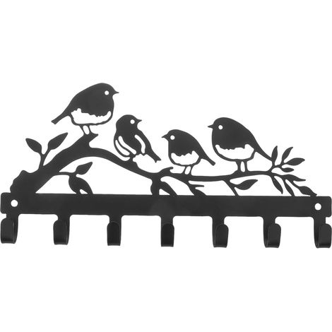 clés mural en fer Healeved en forme d oiseau crochet (1/5)