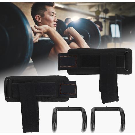 1 Paire de Sangles de Poignet pour Powerlifting, Crochets d'Entraînement Anti-dérapants pour Musculation et Traction (1/5)