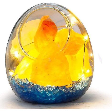Lampe de chevet en sel, cadeau naturel, pierre de l'Himalaya (1/5)