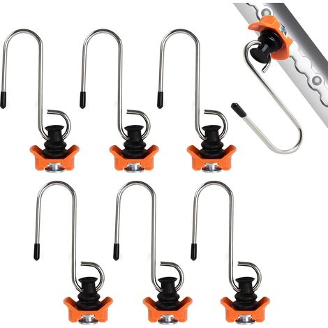 6 Pieces Rail Aero Rail Tie Down Rail Airlin Fitting Hanging for Vans Camper Cars Trucks (1/5)