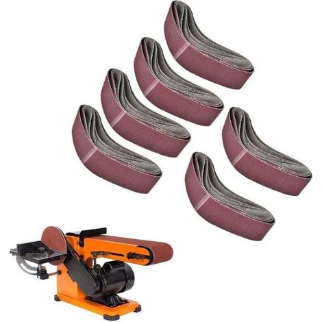 100 x 915 mm Abrasive Belt, Mixed Abrasive Belts (60/80/100/120/150/180 grit) for Belt Sanders (6 pcs) (1/5)