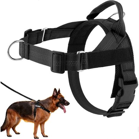 Harnais ParoPet anti‑traction pour chien, gilet rembourré respirant, anneau‑D robuste avec poignée (1/5)