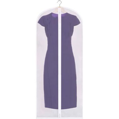 Sac de vêtements à fermeture éclair, grande taille 6, sac de robe, adapté aux robes, costumes, vestes, robes, sacs de rangement de vêtements suspendus, étanche, étanche (1/4)