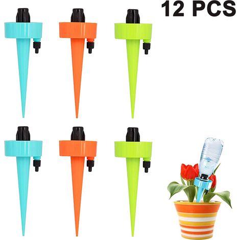 Arrosoir Automatique - Embout Arrosage Goutte à Goutte avec Valve Réglable - Compatible Bouteille 20 à 30 mm - 6 Pièces (1/5)