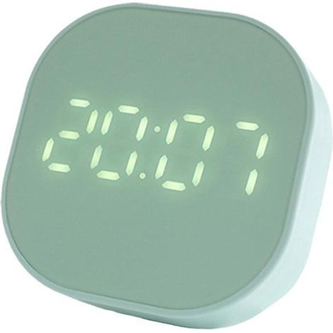 smart Creative Timekeeping - Green, Mini Cartoon Simple Digital Clock, Horloge Lectronique De Chevet Pour Tudiants (1/5)
