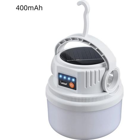 Lampe LED solaire, lampe de camping, rechargeable par USB, ultra-lumineuse, solaire-AquaForge