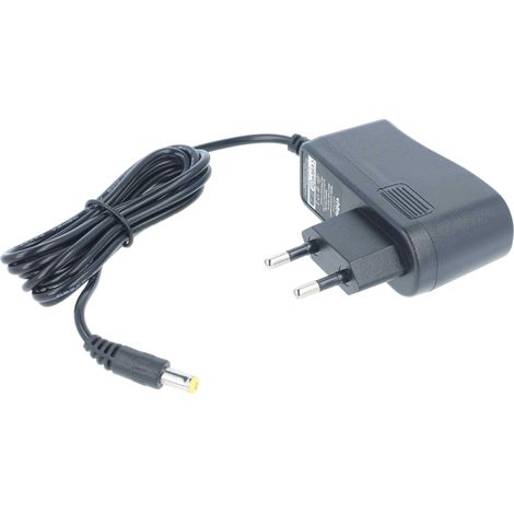 vhbw Alimentatore compatibile con Ariete Briciola 2712, 2713, 2711, 2717 stazione di ricarica - 140 cm lunghezza cavo nero (1/5)