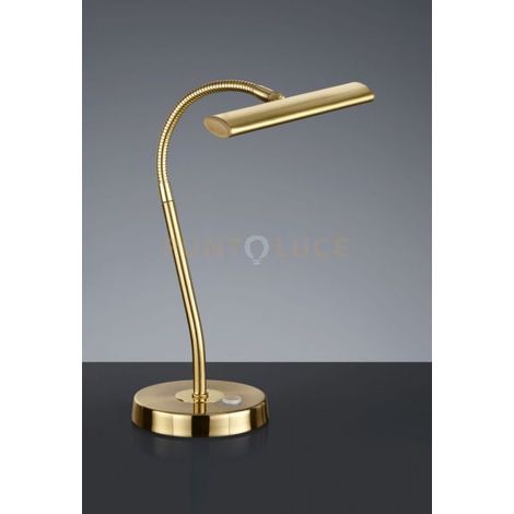 CURTIS LAMPADA DA TAVOLO LED 4W · 1x 430lm, 3000K OTTONE SATINATO C/FLESSIBILE CM18xH37