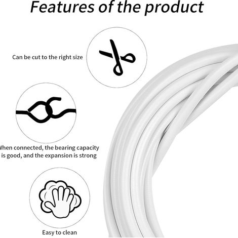 4-meter spring cord, 6 eyelets, 6 question mark hooks, curtain accessory set for retail. (1/5)