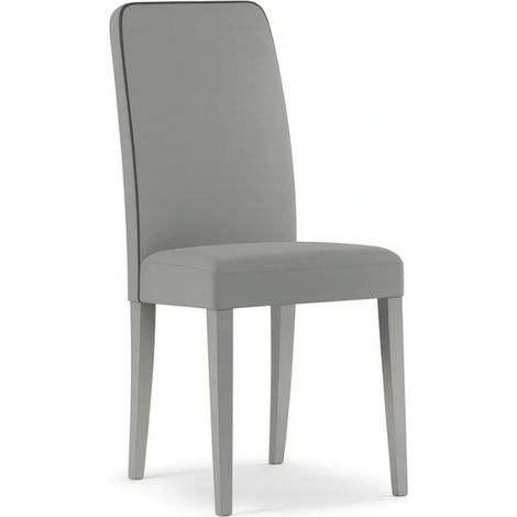 Alina, Set di 2 sedie in similpelle Grigio chiaro (59cm X 46cm H. 99cm) Duzzle (1/5)