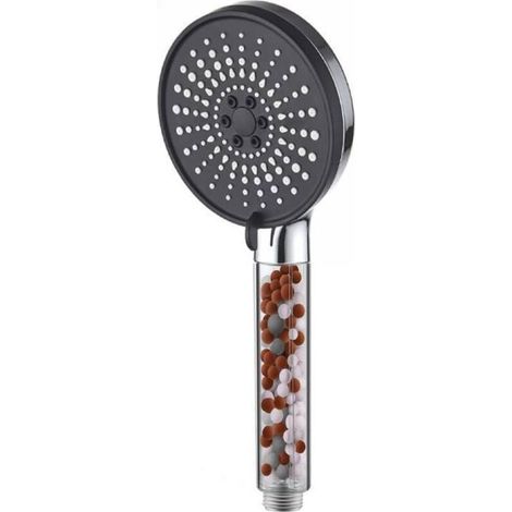 Pommeau de douche anticalcaire à économie d'eau , pommeau de douche 5 modes , pommeau de douche anticalcaire , pommeau de douche haute pression , chromé (pomme de douche sans flexible) (1/5)