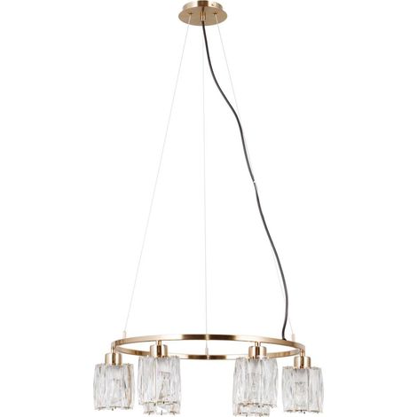 Lámpara colgante Simona 6 E14 dorada italux PND-40814-6-HBR (1/2)
