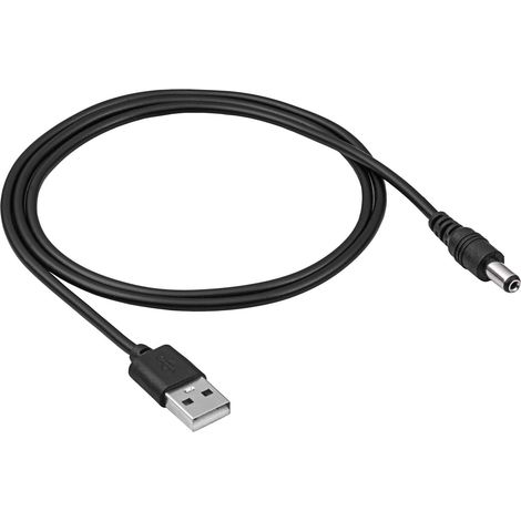 Cable de alimentación USB DC Akyga AK-DC-01 de 5,5 x 2,1 mm, cable de carga de 80 cm (1/3)