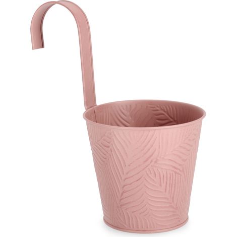Vaso benji in metallo galvanizzato da esterno Ø 14 x h 24 cm -grigio (1/4)