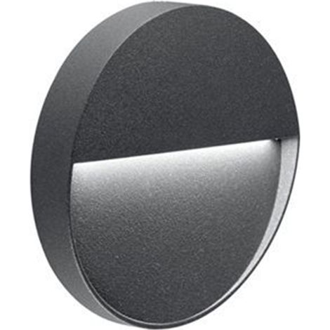Segnapasso Moderno Geo Round Alluminio Grafite 3W Led 3000K (1/2)