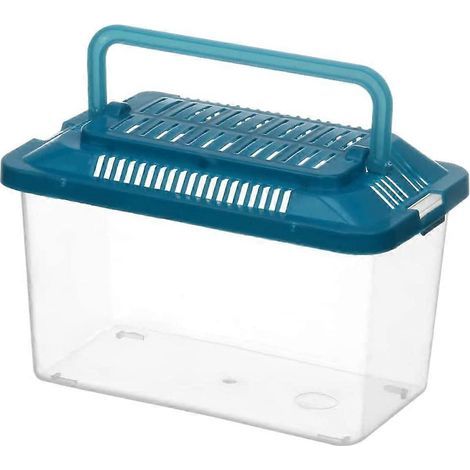Aquarium portable, aquarium de poche, aquarium transparent, boîte pour tortues et hamsters.-18x11cm-Random Color (1/3)