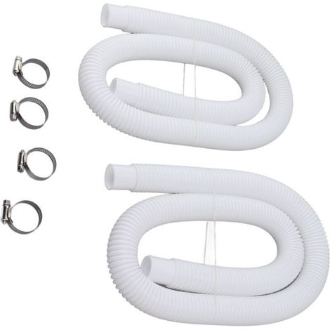 Tuyaux de rechange avec colliers de serrage pour pompes de piscine de 130, 135, 150 et 4 000 litres,de DEBUNS