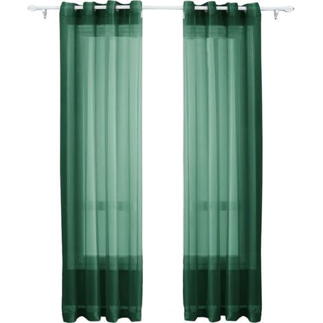 Tende con occhielli — La scelta ideale per la tua casa. Set da 2 pezzi: 132 x 241 cm, Verde. (1/5)