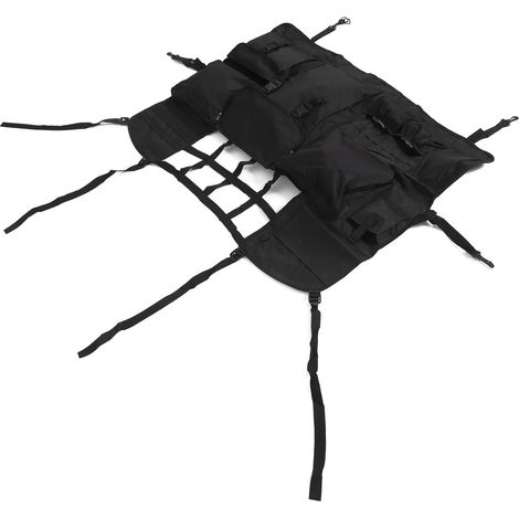 Sac Rangement Dossier Siège Auto Multi-Poches Noir Accessoire Voiture Compatible Jeep Wrangler (1/5)