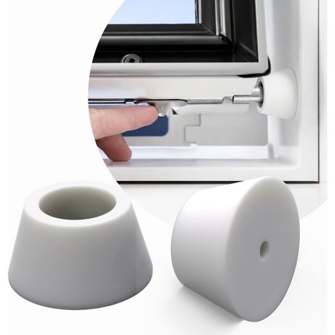 Lot de 2 douilles universelles compatibles avec fenêtre pivotante – Point d'encliquetage pour verrou de sécurité/support de loquet de nettoyage pour fenêtre de toit, position de (1/4)