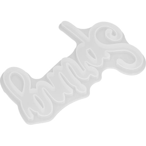 Moule en silicone pour plaque de porte DIY - Liste de lettres anglaises et de mots - Moule en silicone époxy cristal (1/5)