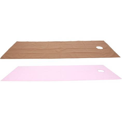 Wasserfester, fleckenabweisender Massageliegenbezug mit Gesichtsausschnitt – Rosa und Dunkelbraun (1/5)