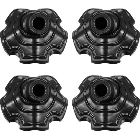 4 protections de pieds en plastique noir faciles à installer (1/5)