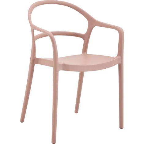 Sedia Rebecca Mobili Dahyl 81x57x51,5 Polipropilene Rosa Moderno (1/5)