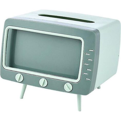 Boîte de rangement en papier vert, porte-mouchoirs, support pour téléphone portable pour voiture (1/3)