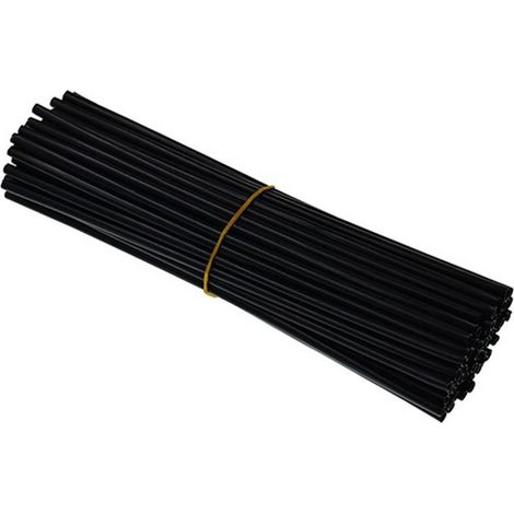 Lot de 72 cache-rayons velo decoration universel pour jantes moto tout-terrain noir plastique 24x0,6x0,4cm (1/5)