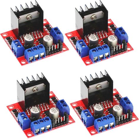 Módulo de placa controladora de motor L298N de 4 piezas, módulo de paso a paso de CC con puente H doble para Arduino (1/5)