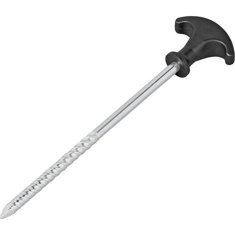 Estaca de tienda de 205 cm con tornillo de acero galvanizado