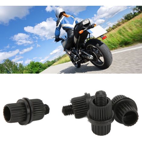 4 Vis de Plaque d'Immatriculation 6mm Noir Nylon Antirouille pour Moto Bateau (1/5)