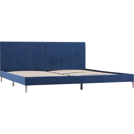 Maison Exclusive - Bettgestell Blau Stoff 180 x 200 cm