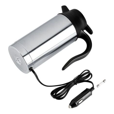 Bouilloire électrique en acier inoxydable pour voiture, tasse chauffante, tasse à café, bouteille d'eau de voyage, 12V, 750ml (1/5)