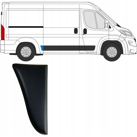 Embellecedor del guardabarros trasero derecho Fiat Ducato Citroën Jumper Peugeot Boxer 2014-2026 Opel Movano C 21- Negro 57N10022 (1/5)