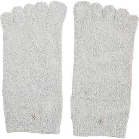 Chaussettes de massage électrode grises 5 doigts en fibre argentée, excellente conductivité pour électrothérapie (1/5)