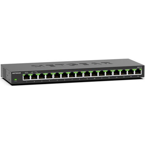 NETGEAR GS316 Non gestito L2 Gigabit Ethernet (10/100/1000) Nero