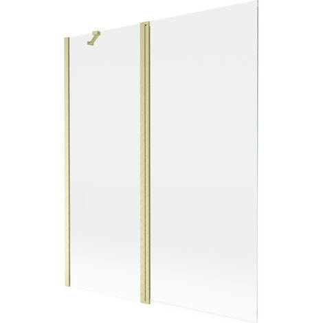 Paroi de douche Mexen Mist à 2 volets 140 x 150 cm, transparent, or brossé - 8A9-140-011-55-00 (1/5)