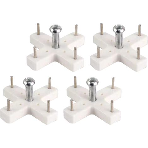 Lot de 4 vis sans trace, clous et perceuse inclus, crochets de suspension multifonctions pour cloisons sèches et murs en ciment.
