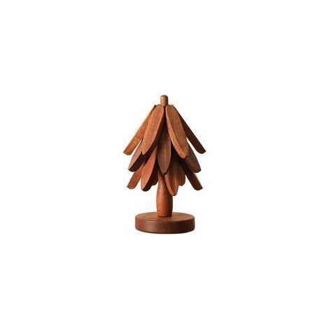 Sous-plat réutilisable en bois et verre – Lot de 3 modèles pliables en forme d’arbre, idéal pour plats chauds (1/4)