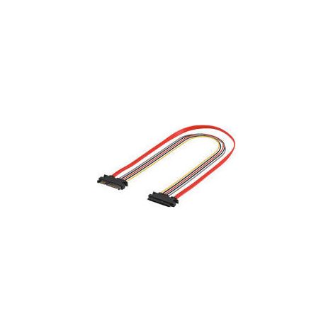 Goobay 93871 cable de SATA 0,5 m SATA 7-pin + 15-pin Negro, Naranja, Rojo, Amarillo (1/2)