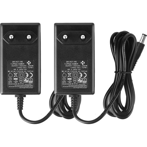 Lot de 2 adaptateurs DC 24 V 1 A, fiche 5,5 mm x 2,1 mm (1/5)