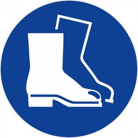 Panneau Port des chaussures de sécurité obligatoire - Ø30cm - ISO 7001