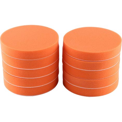 Éponge de Polissage pour Voiture, 10 Pcs/Lot kit Polissage Voiture 6 (150Mm) Éponge Polissage Polissage Cirage Pad Kit Outil pour Voiture Polisseur Tampon Orange Tampon de Polissage (1/5)